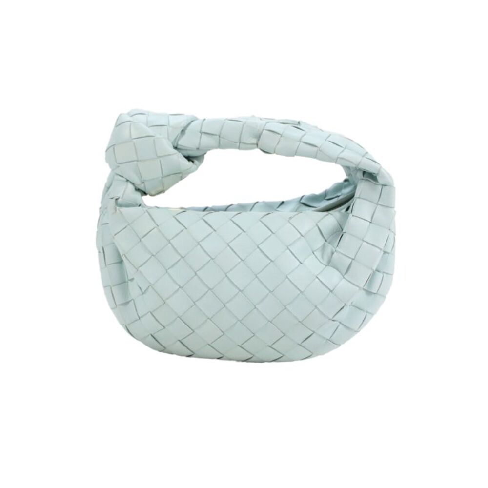 Bottega Veneta Womens Nappa Intrecciato Teen Jodie Handbag Pale Blue